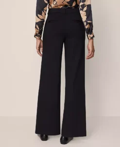 The Wide-Leg Pant In Ponte Black -Anntaylor Shop 858659 2222 ALT2