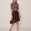 Petite Patch Pocket A-Line Skirt Pure Chocolate -Anntaylor Shop 858675 7043