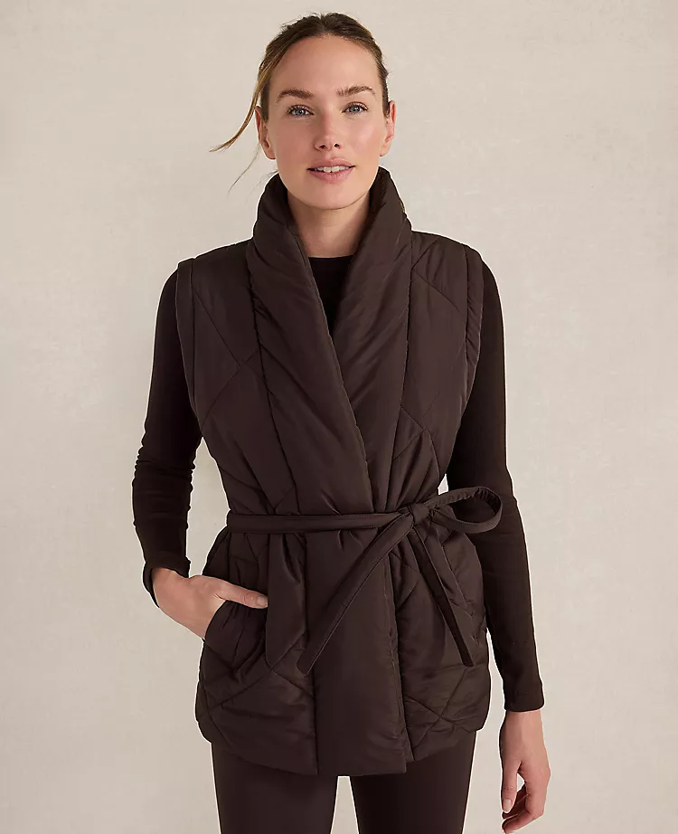 Haven Well Within Quilted Puffer Belted Vest Dark Currant 3 Haven Well Within Quilted Puffer Belted Vest Dark Currant