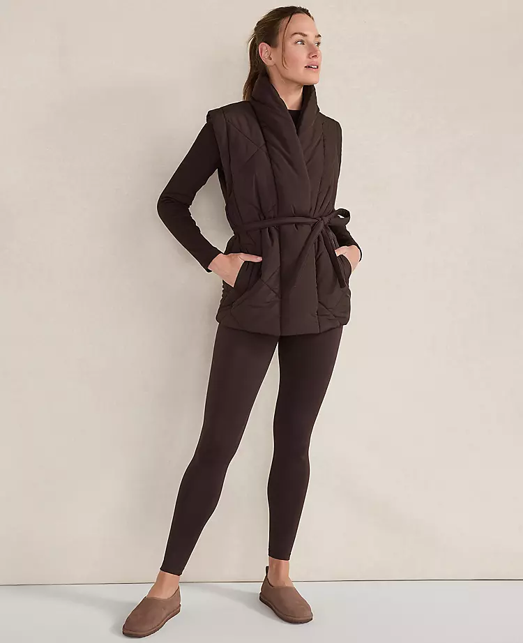 Haven Well Within Quilted Puffer Belted Vest Dark Currant 5 Haven Well Within Quilted Puffer Belted Vest Dark Currant - Image 3